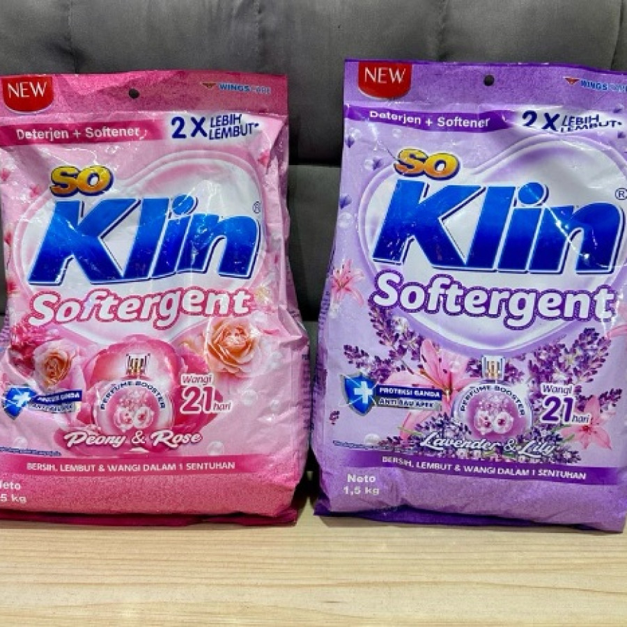 Sabun Deterjen So Klin Softergent Detegen Bubuk 1,5 Kg 1500 gr SoKlin Jumbo - utama