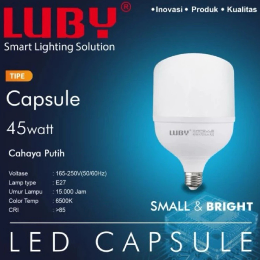 Lampu LED 45 Watt LUBY CAPSULE 45 Watt - depan