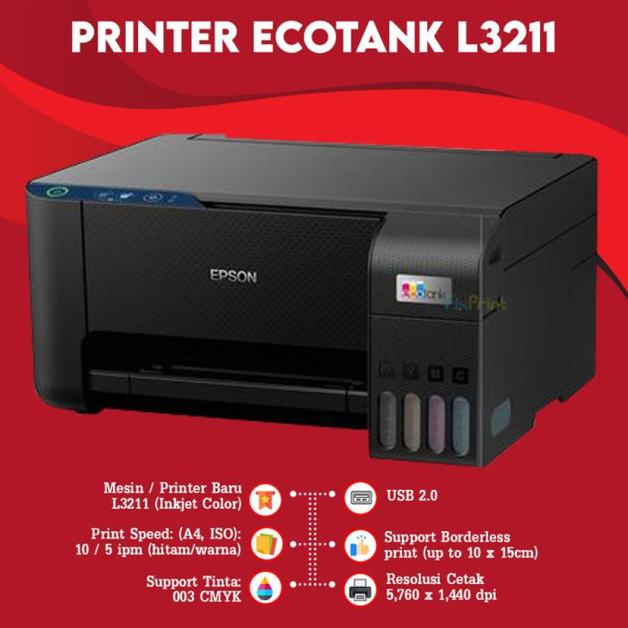 Printer EPSON EcoTank L3211 A4 All-in-One TKDN - utama