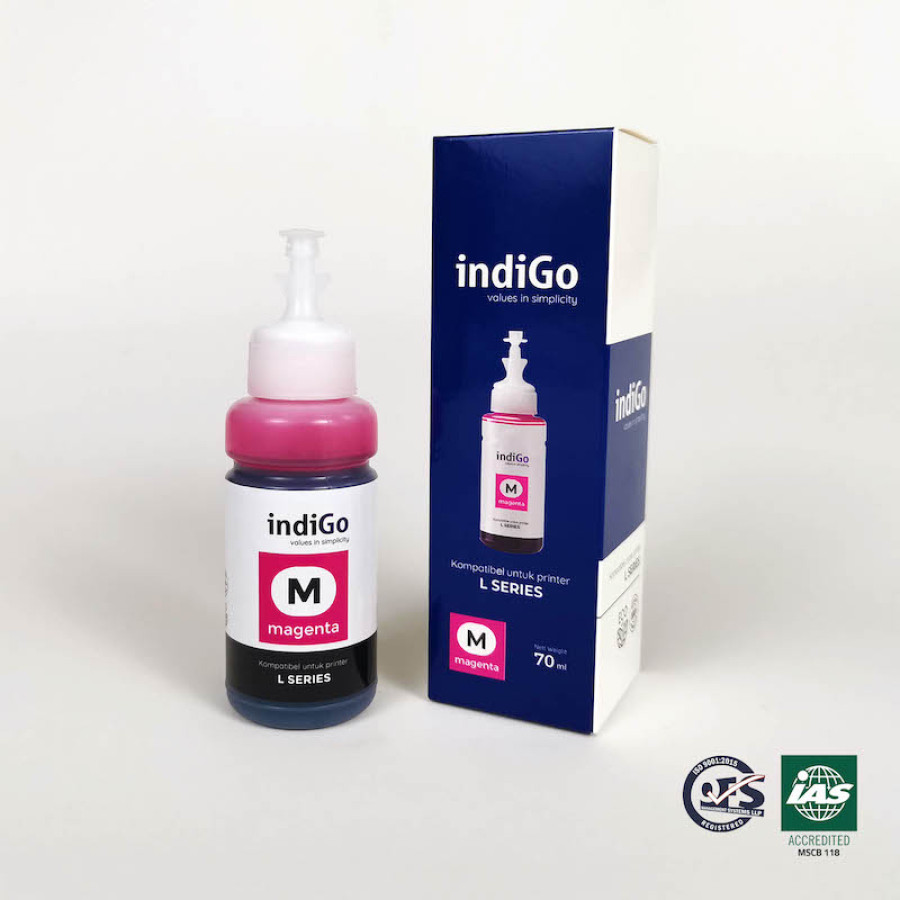 Tinta Compatible indiGo L Series Magenta setara EPSON T664 T673 Magenta