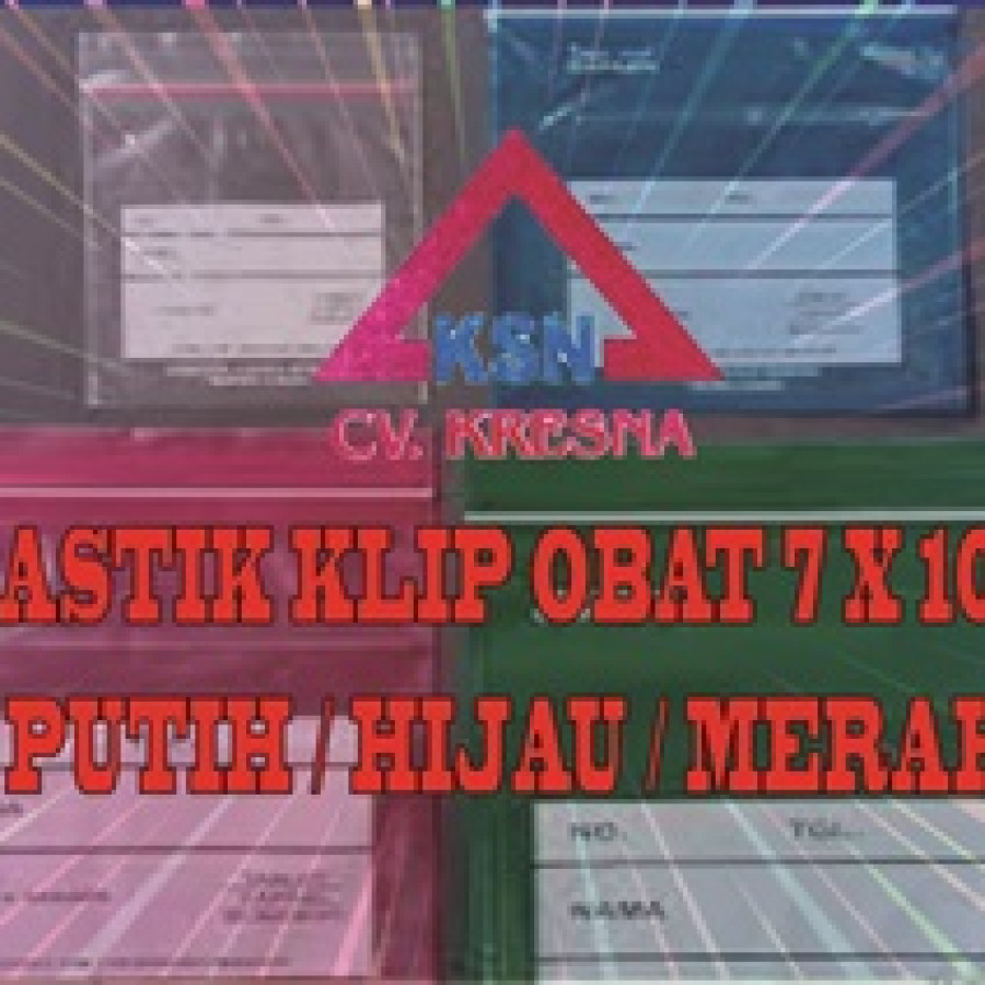 Plastik Klip Obat Uk 7 x 10 cm Warna Hijau