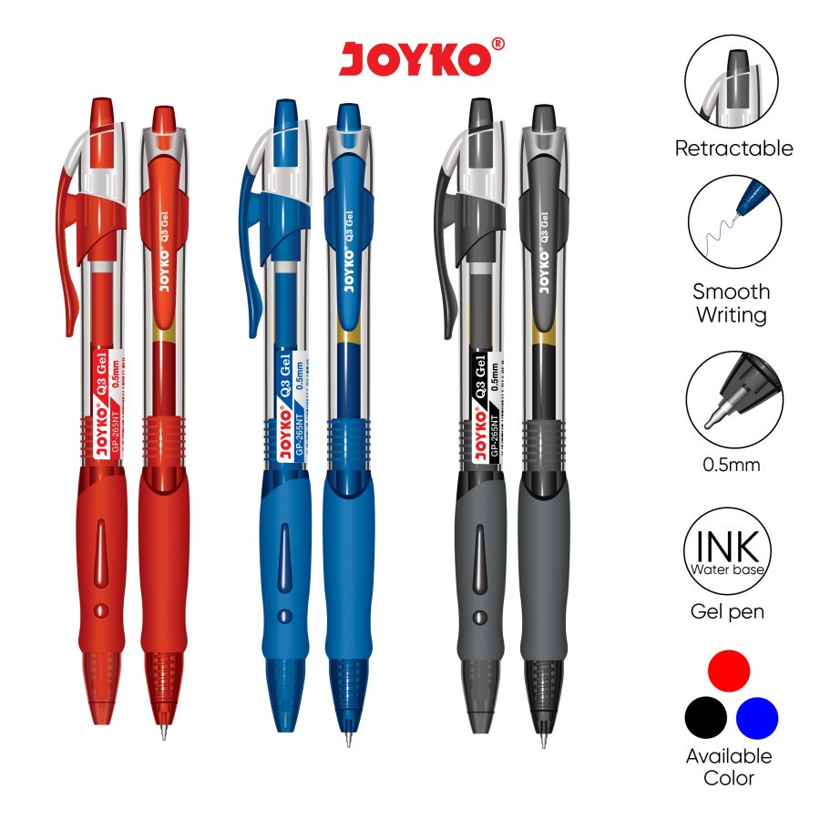 Joyko Pulpen Gel Q3 GP-265NT 1box(12pcs) - utama