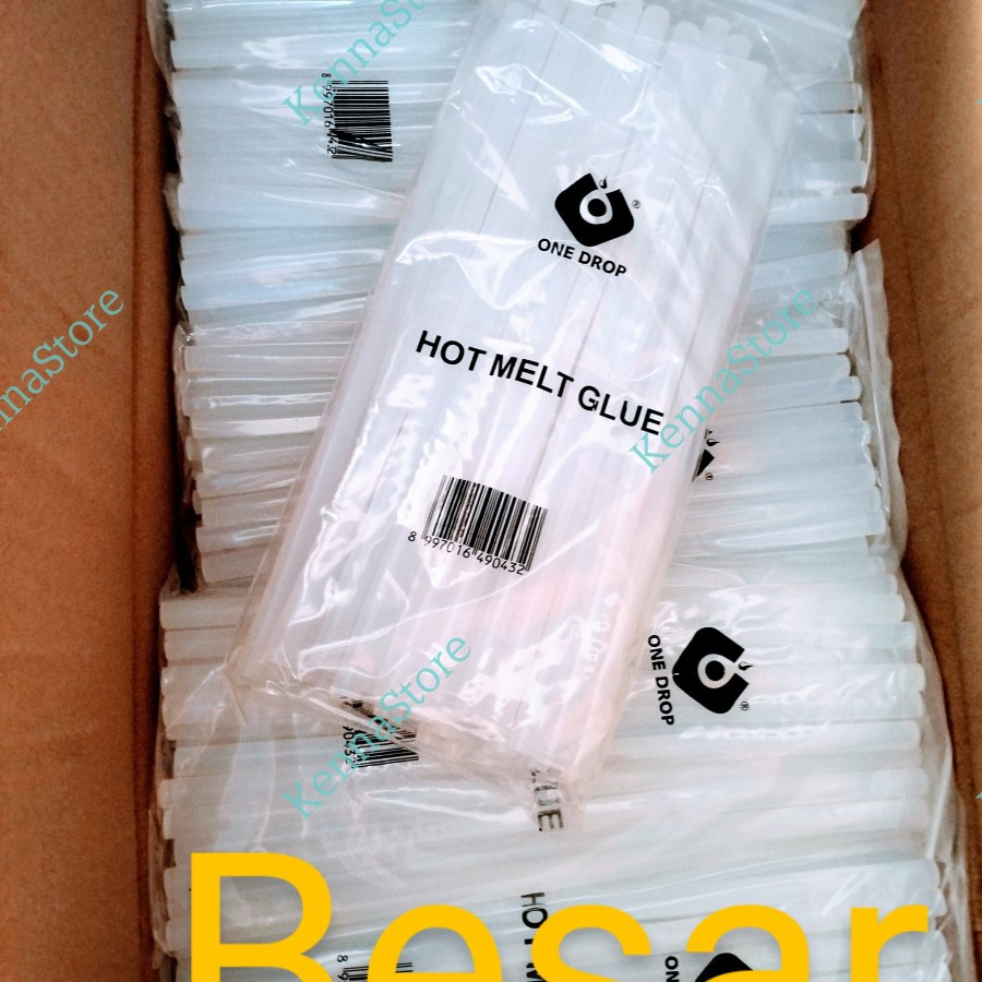 Lem Bakar, Lem Tembak, Glue Stick merk One Drop ukuran Besar / Kecil - Kecil - detail