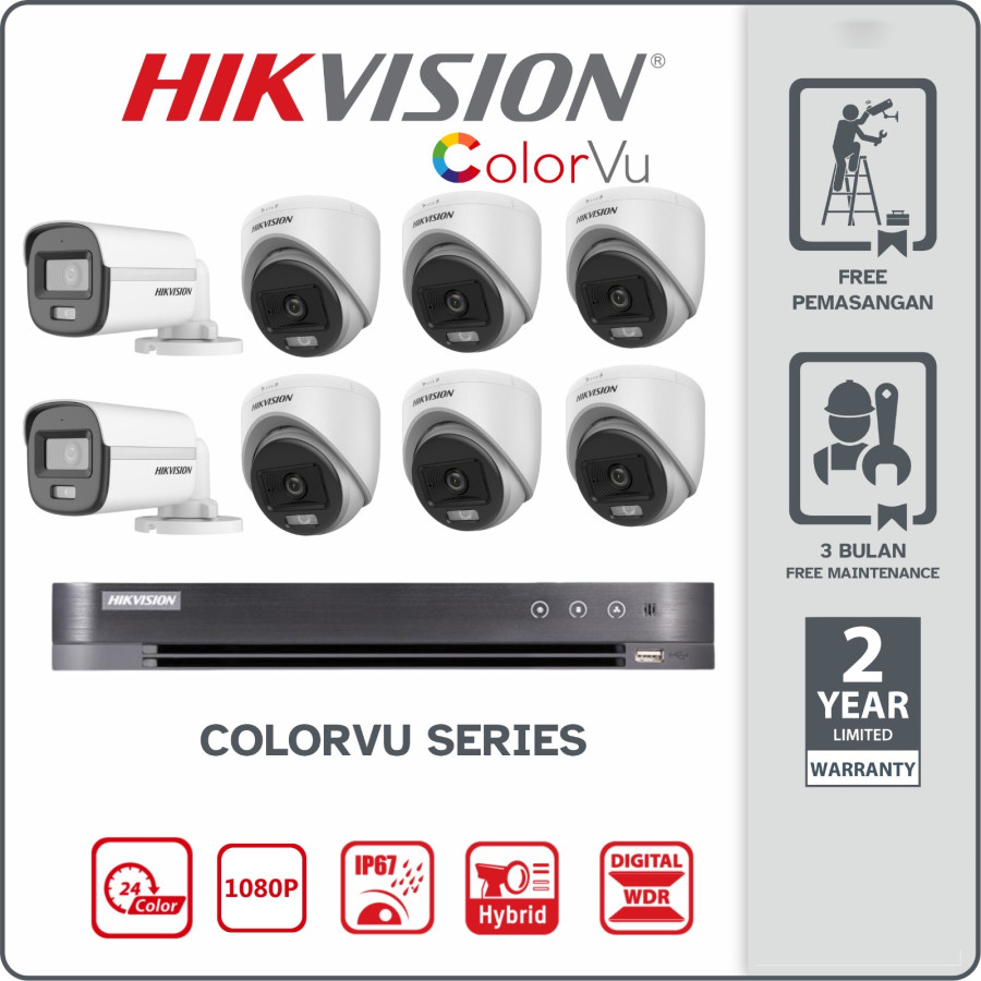 Paket CCTV 8 kamera HIK Vision