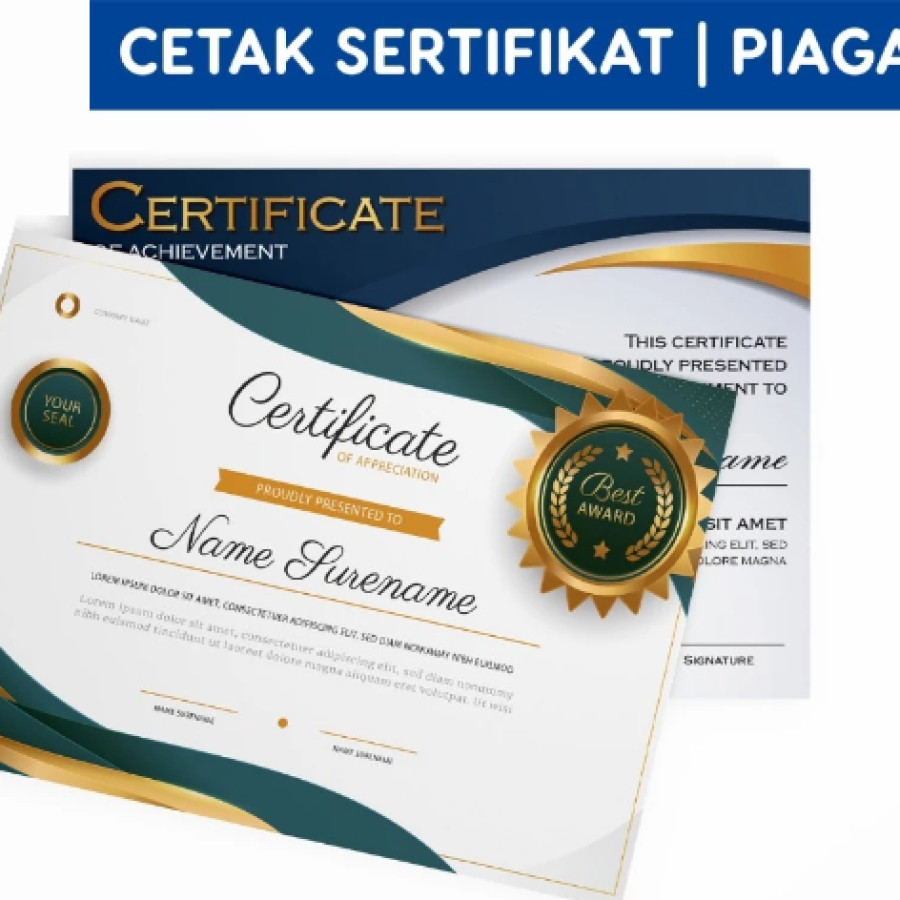 Cetak Sertifikat Berpigora - samping