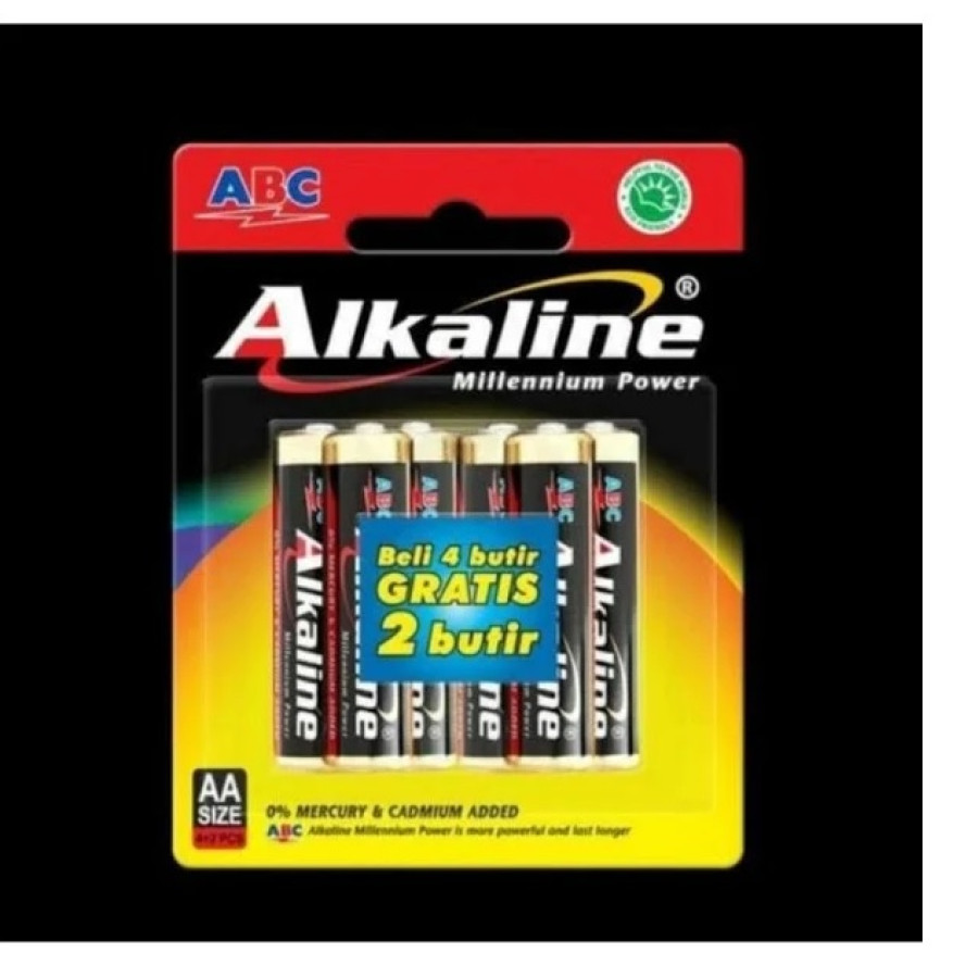 Batu Baterai Alkaline ABC AA