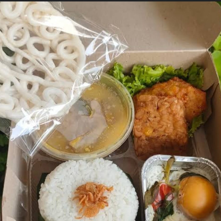 NASI KOTAK SAYUR LODE LENGKAP+AIR MINERAL BOTOL MINI - utama