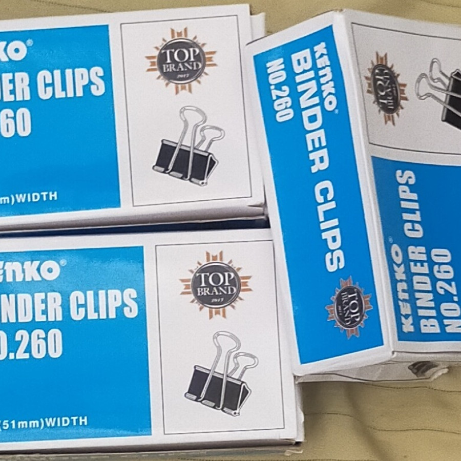 Binder Clips No.260, isi 12 pcs - KENKO