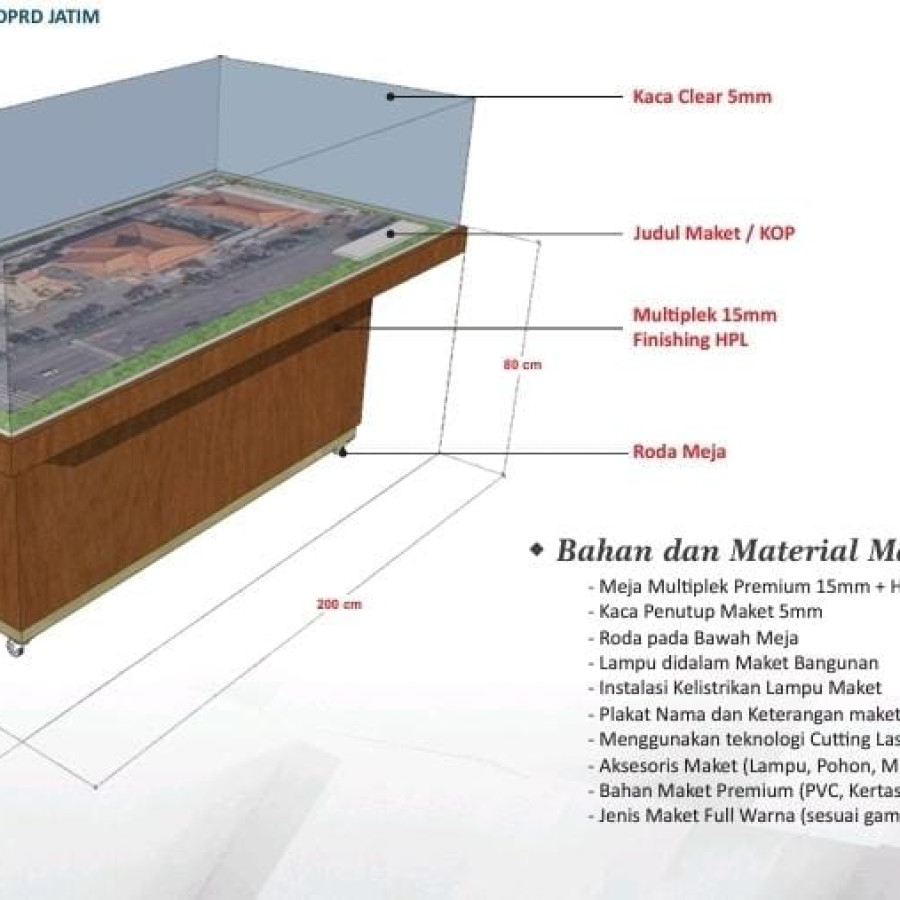 Jasa Pembuatan Maket Kawasan/Maket Gedung dengan skala 1:100 / 1:200 Custom - utama
