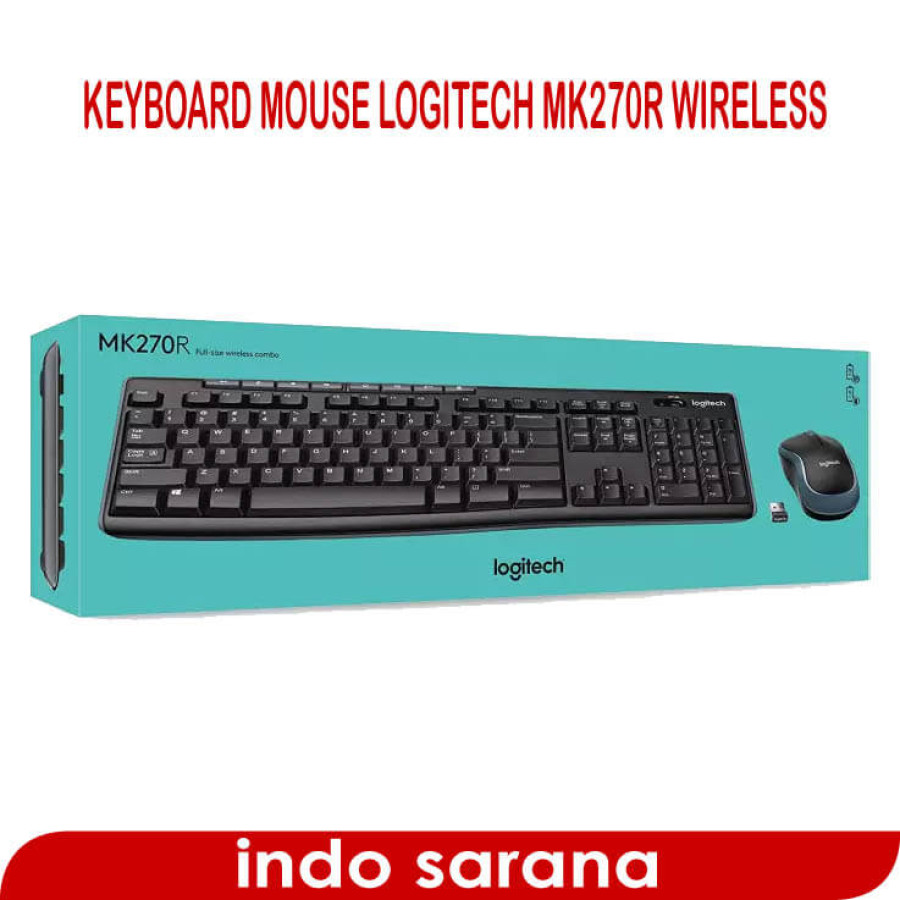 Logitech MK270R Wireless Keyboard Mouse Combo - utama
