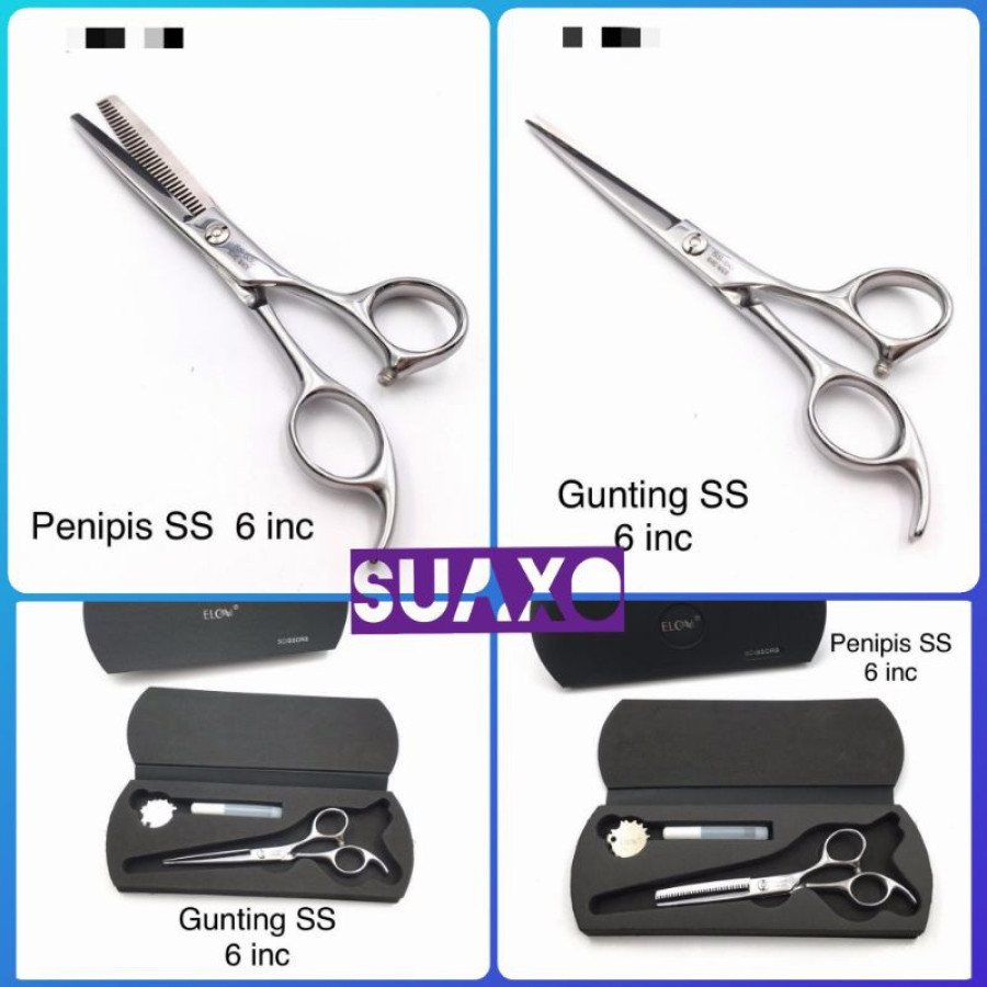 Gunting Potong Rambut Salon Barber Stainless Elov 6