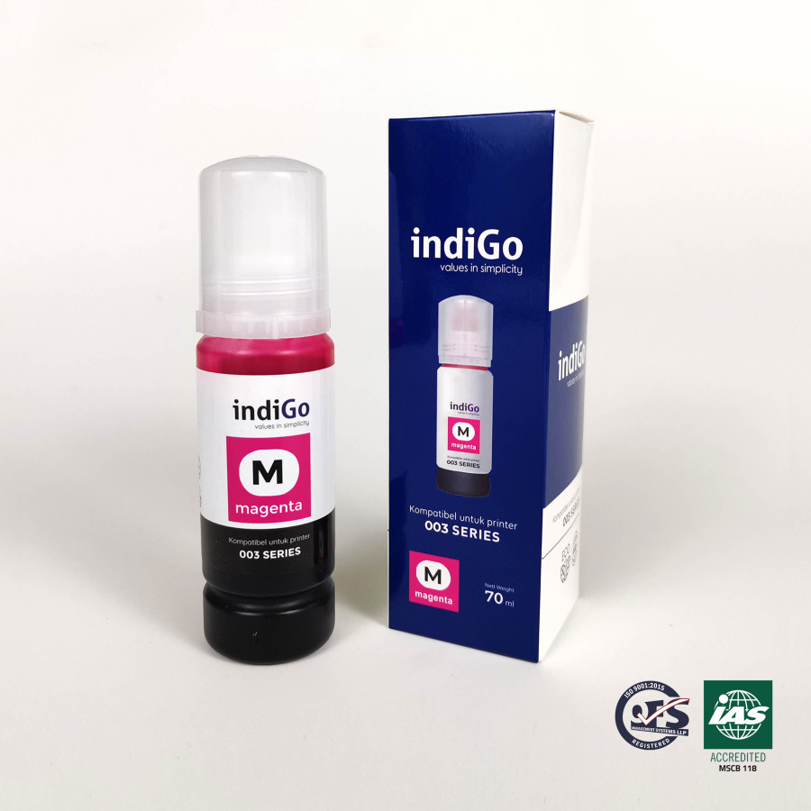 Tinta Compatible indiGo 003 Series Magenta setara EPSON 003 Magenta