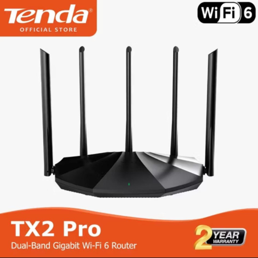 Router (Wifi 6, Port Giga Bit) MERK TENDA TX 2 PRO - utama