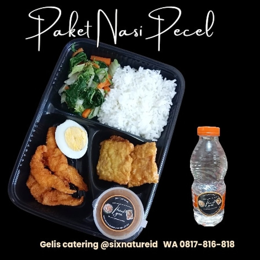 Paket Nasi Pecel lauk udang