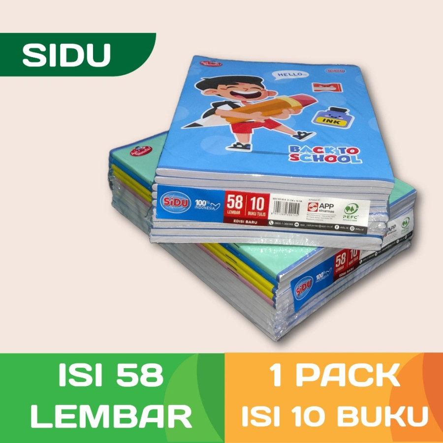 Buku Tulis SIDU isi 58 lembar