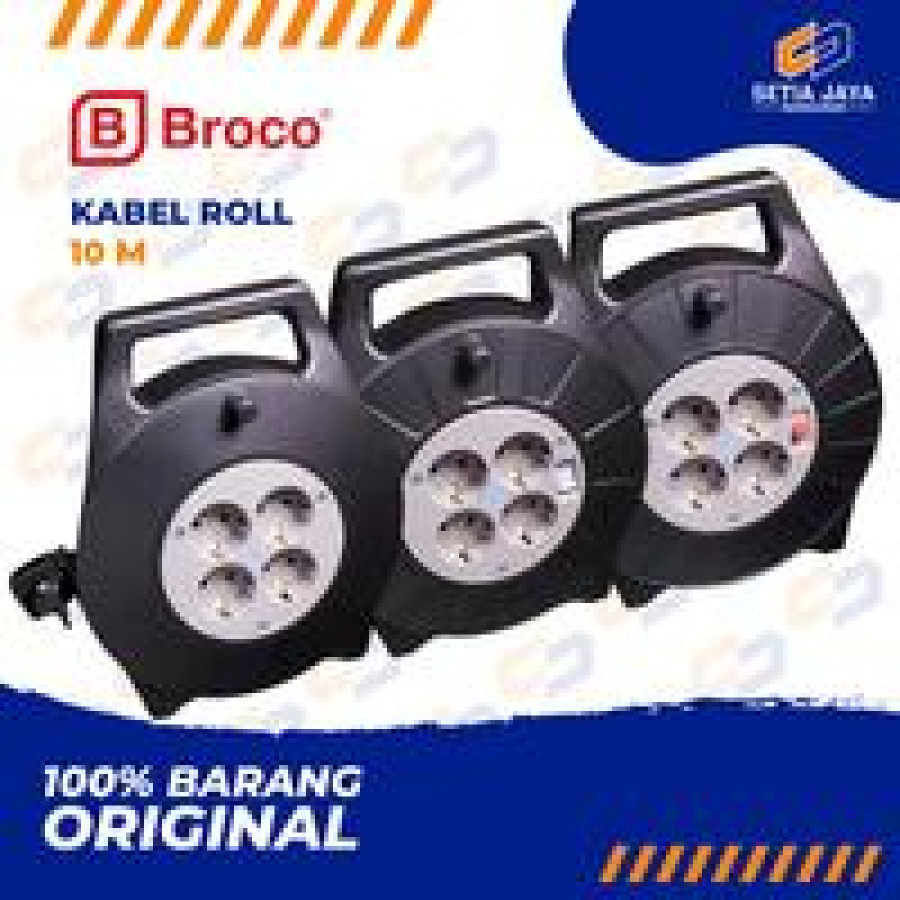 Kabel roll listrik 5m 4 terminal Broco