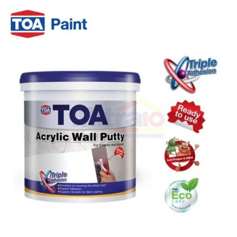 Plamir Tembok merk TOA Wall Putty - samping
