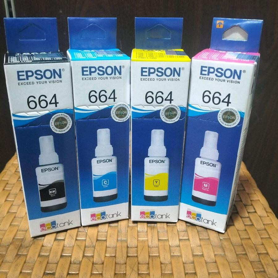TINTA EPSON 664 ORIGINAL 100% - depan