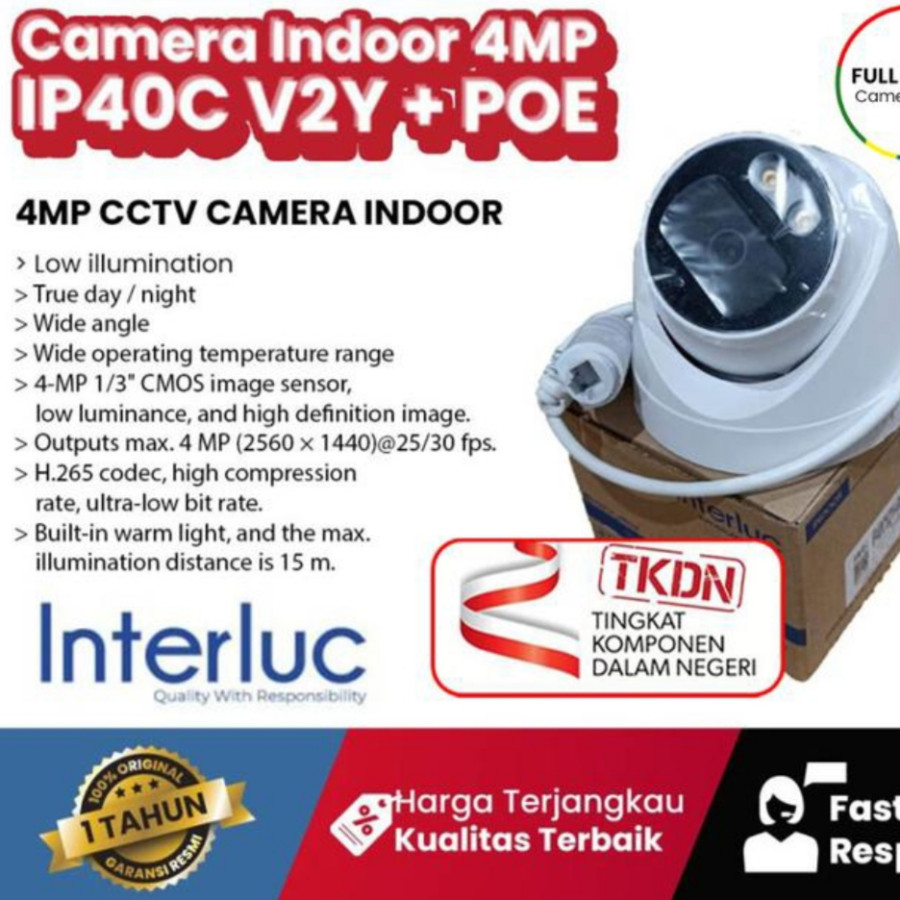 Ip Camera Indoor 4Mp Interluc - utama