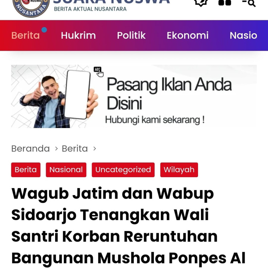 Advertorial suaranuswa.com - utama