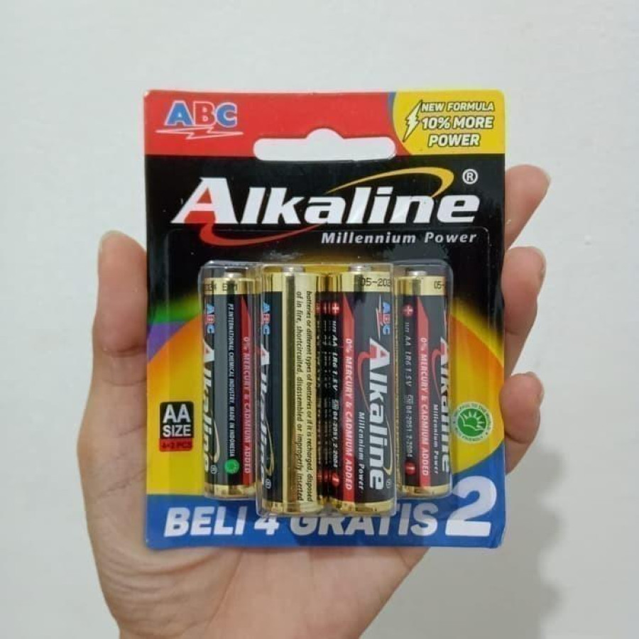 BATERAI ALKALINE AA (ISI 6 PSC)