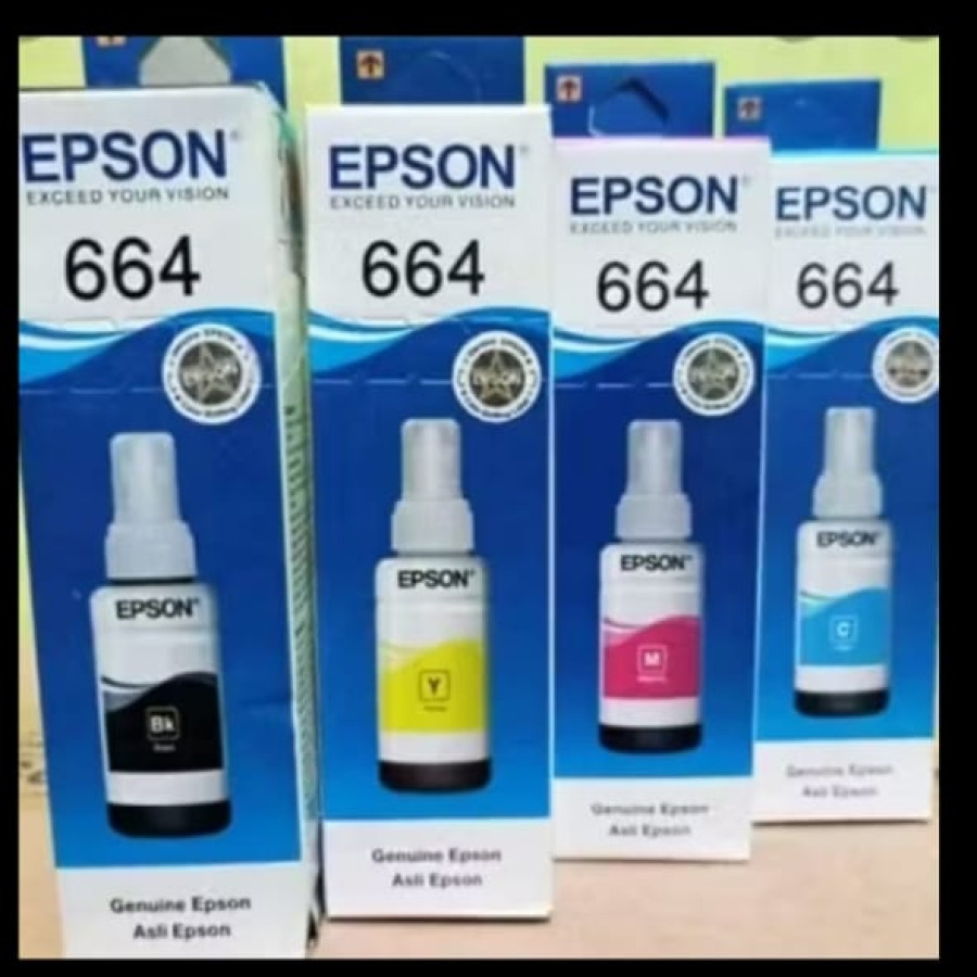 Tinta Printer Hitam / Warna 664, Uk. 100 mL epson
