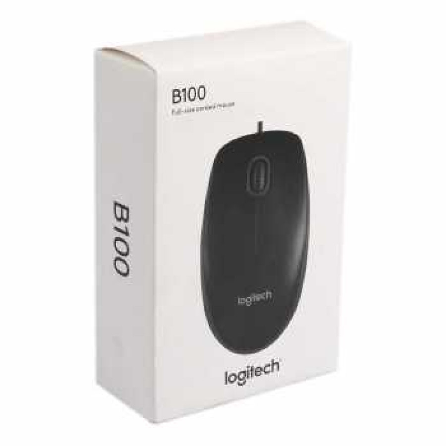 Logitech Wired Mouse - B100 - Black - detail