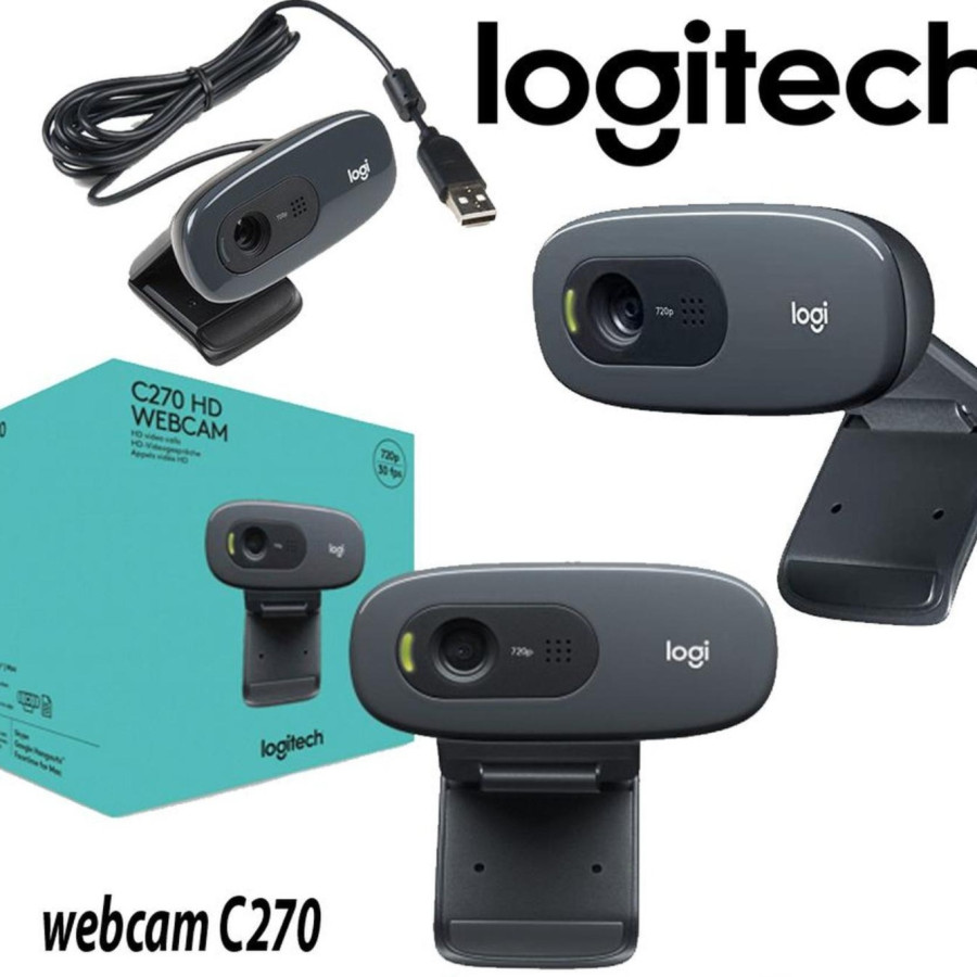 LOGITECH WEBCAM C270 HD 720p with Microphone