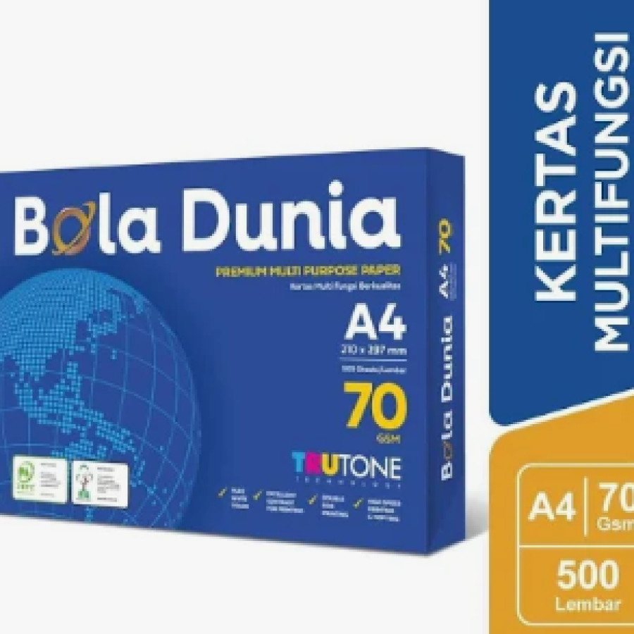 Kertas HVS A4 merk Bola Dunia