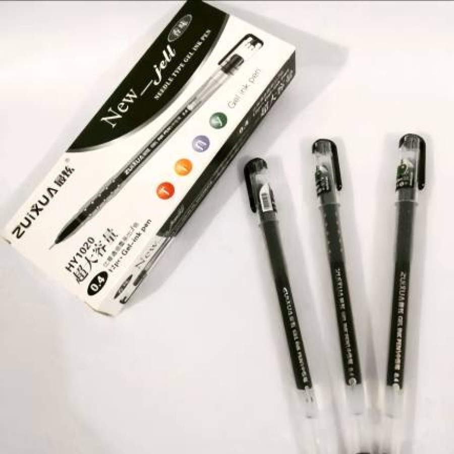 Bolpen New Gel Hitam ZUIXUA - samping