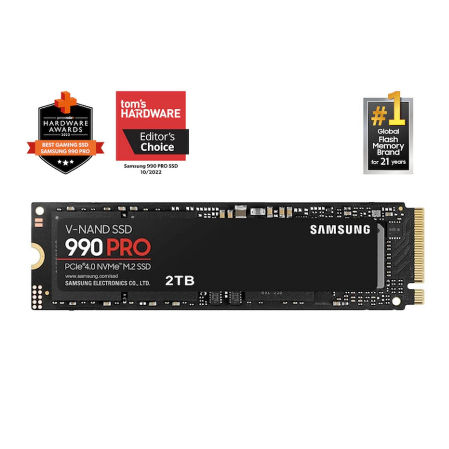 SAMSUNG 990 PRO 2TB PCIe 4.0 gen4 NVMe SSD - MZ-V9P2T0BW - depan