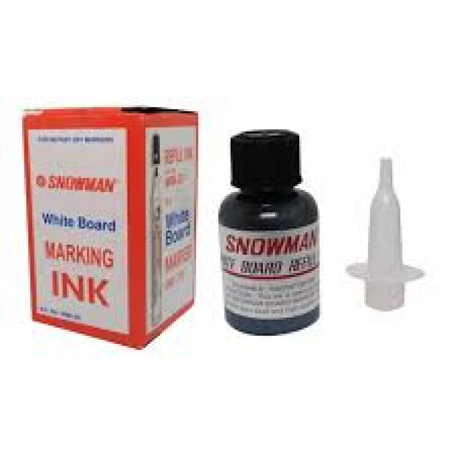 Tinta Spidol Whiteboard Snowman Hitam - depan