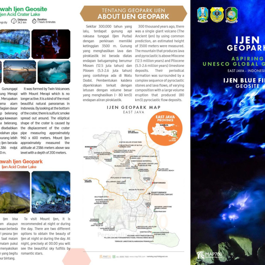 Cetak Leaflet Geopark - depan