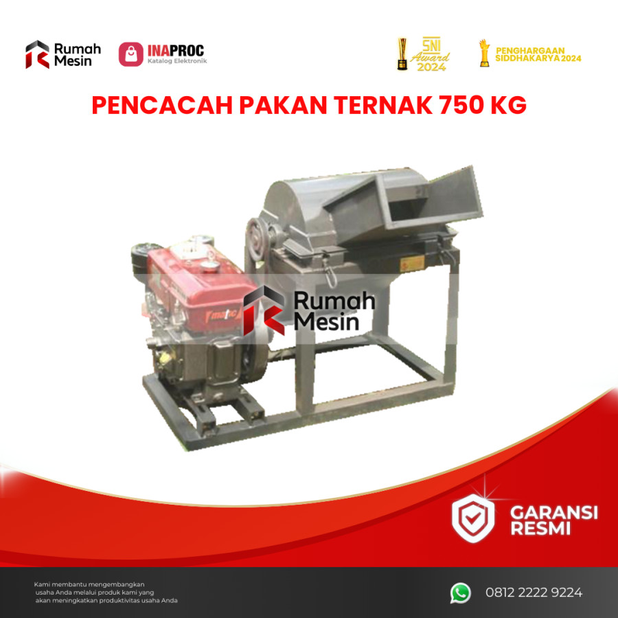 Pencacah Pakan Ternak 750 KG - depan