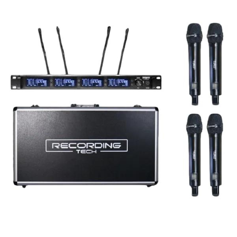 Mic Wireless Recording Tech dan Stand Mic - utama