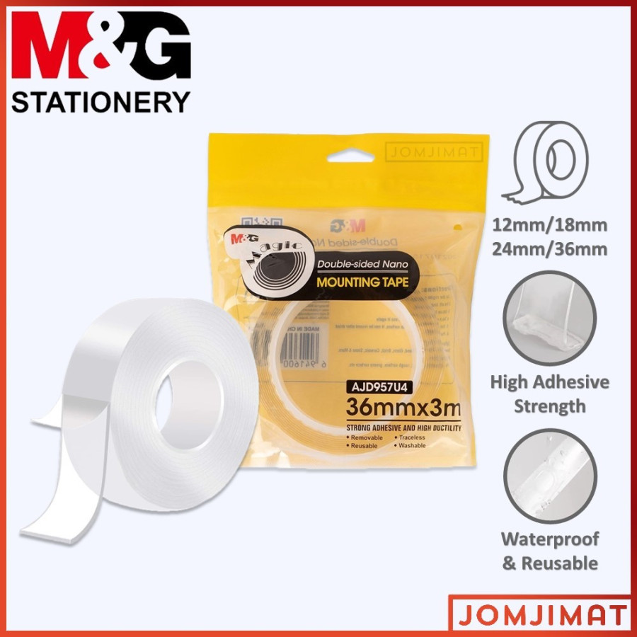 Double Tape Nano Transparent Merk M&G 36mm - samping