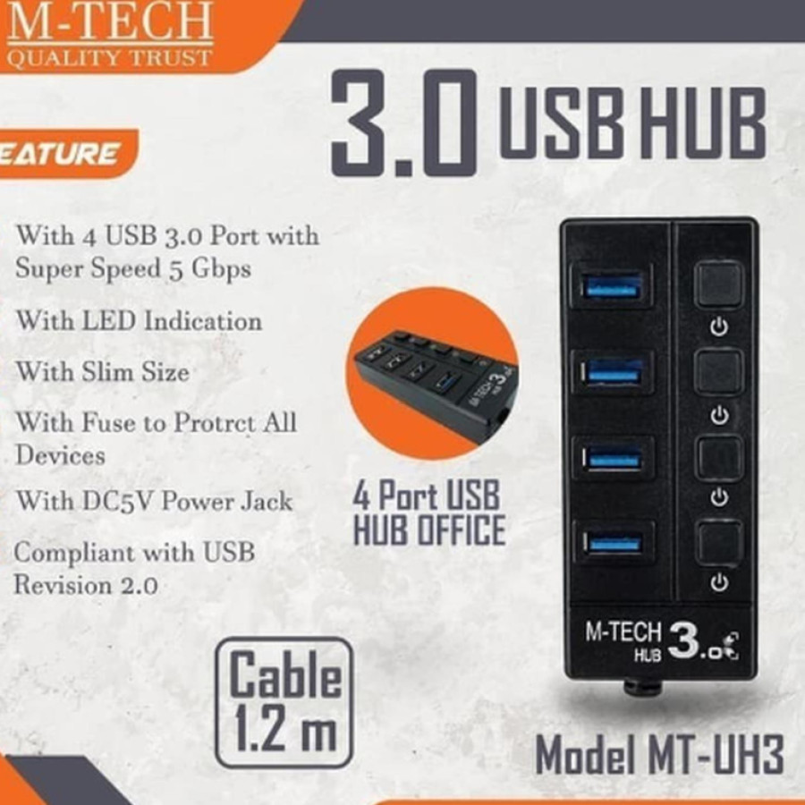 USB Hub 4 Port M-TECH