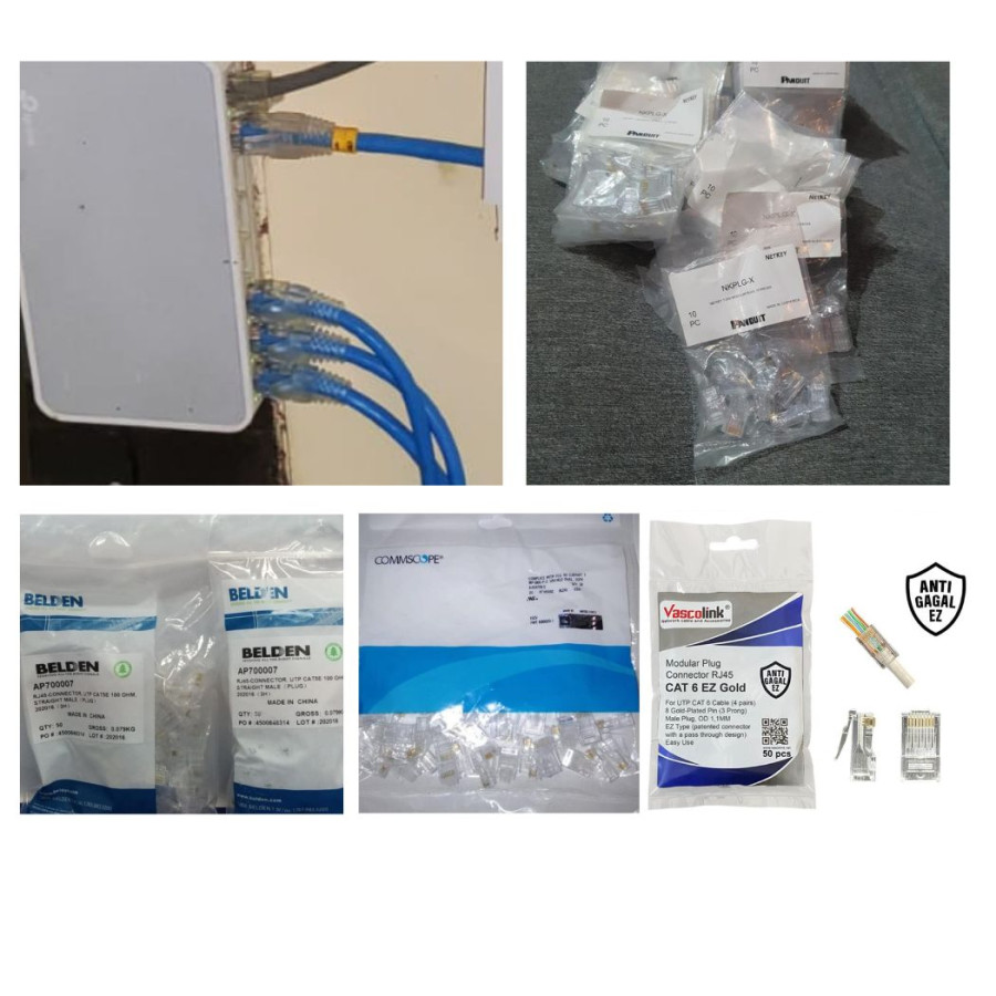 Connector RJ45 Cat6 + Plugboot Panduit