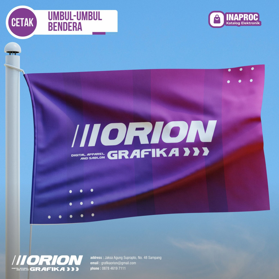Umbul-umbul / Bendera dengan Mesin Direct Print