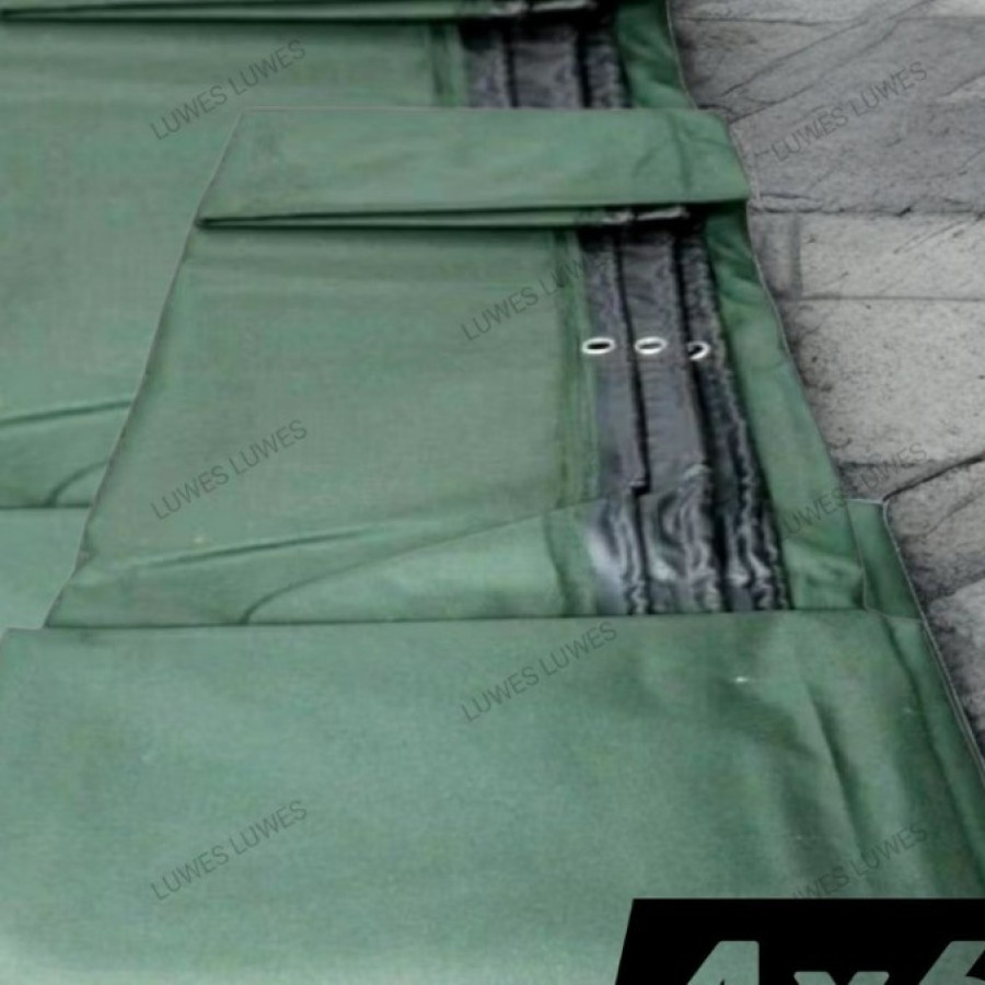 Terpal truk ekspedisi uk 4x6 tebal 0.5 awet kuat lentur - samping