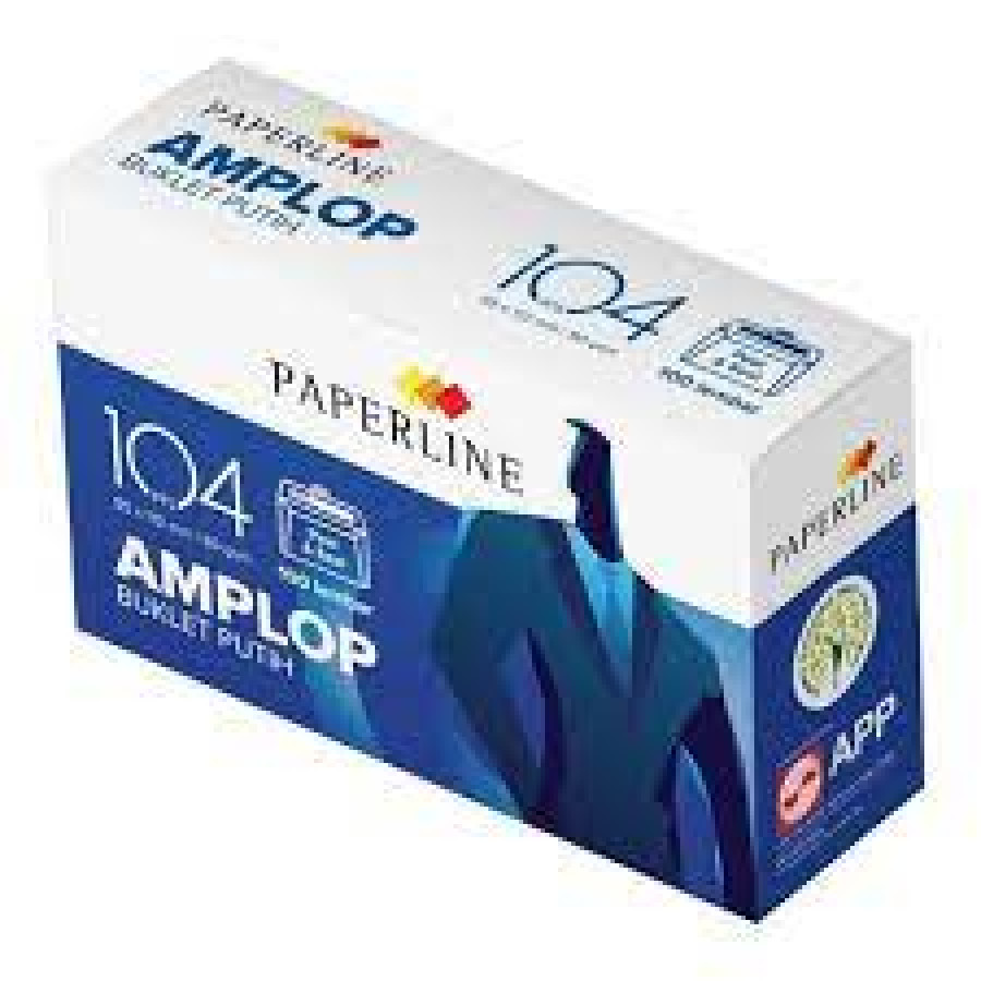 Amplop Paperline 104 Putih Kecil Uk. 95 x 152 mm 1 pak isi 100 amplop