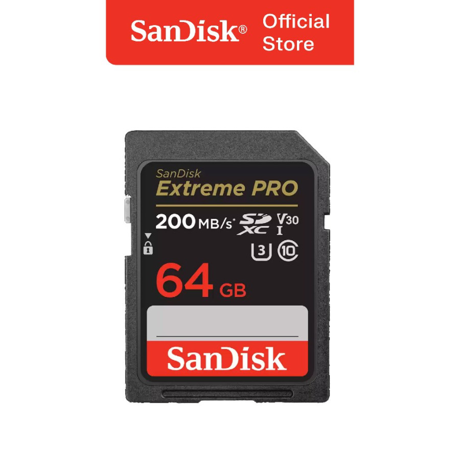 Memory Card Extreme Pro SDXC HS-I V30 64 GB - depan