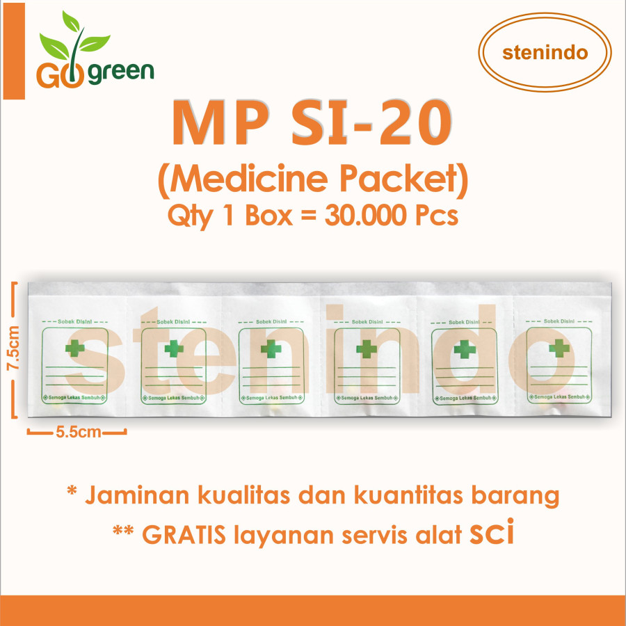 MP SI-20 (Medicine Packet SI-20) / Kertas Puyer 30.000 Pcs - utama