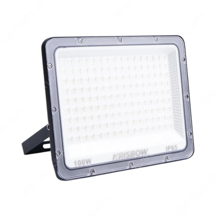 Krisbow Lampu Sorot LED SMD 100 Watt Cool Daylight IP 65 - Hitam - depan