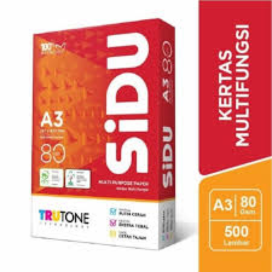 Kertas HVS SIDU A3 80 gsm - depan