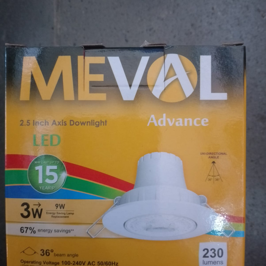 Downlight 3w Meval - depan