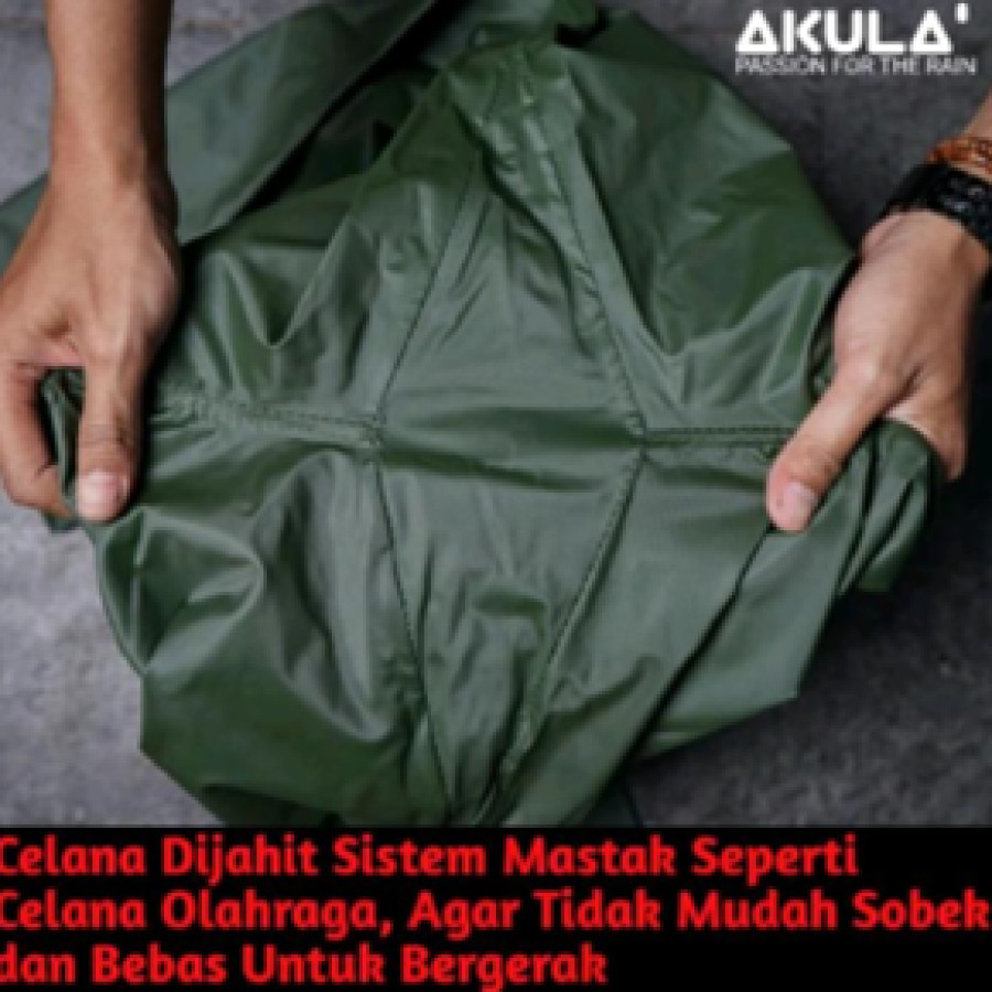 Jas Hujan Anti Rembes AKULA PVC untuk Pria dan Wanita - detail