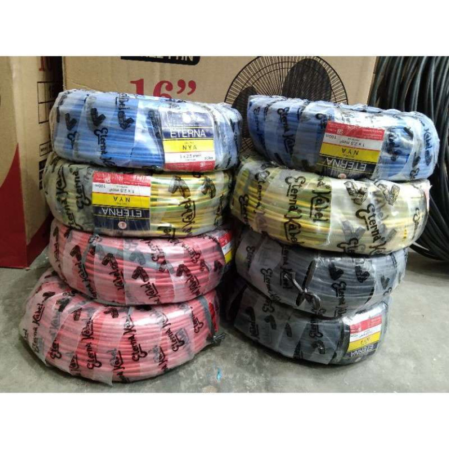 Kabel Listrik NYA ETERNA 1 x 2.5 Mm, Panjang 50 Meter