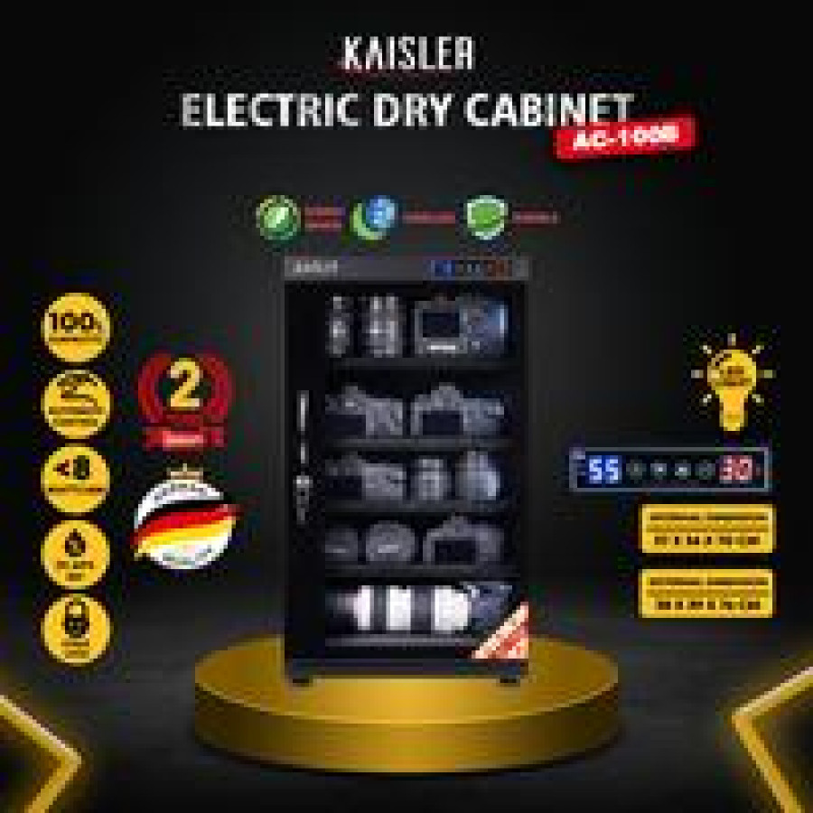 Dry Box Cabinet 100 Liter Kaisler AC-100S - depan