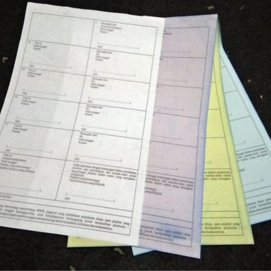 Cetak SPPD NCR 4 Ply A4 - samping